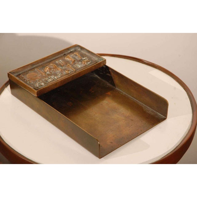 Arnaldo Pomodoro Unsigned Rare Letter Tray Il Sestante Bronze Chairish