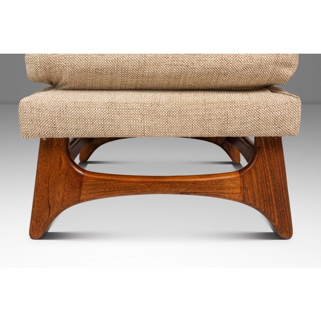 Set of Two (2) Restored Mid-Century Modern Ottomans / Footstools in Oak in the Manner of Adrian Pearsall, Usa, C. 1960s For Sale - Image 9 of 18