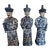Vintage Chinese Porcelain Qing Dynasty Emperors Statues For Sale