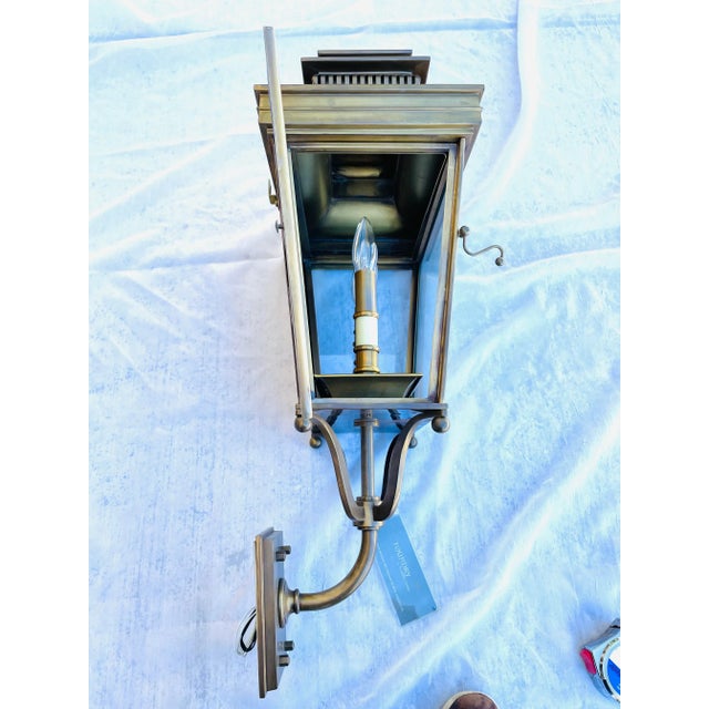 The Foundry Showroom Brass Porch Lantern For Sale - Image 4 of 12
