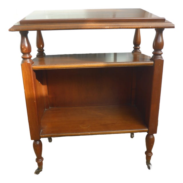 Vintage Cherry Wood Bible/Dictionary Book Stand by Brandt Cabinet Works of Hagerstown Maryland For Sale