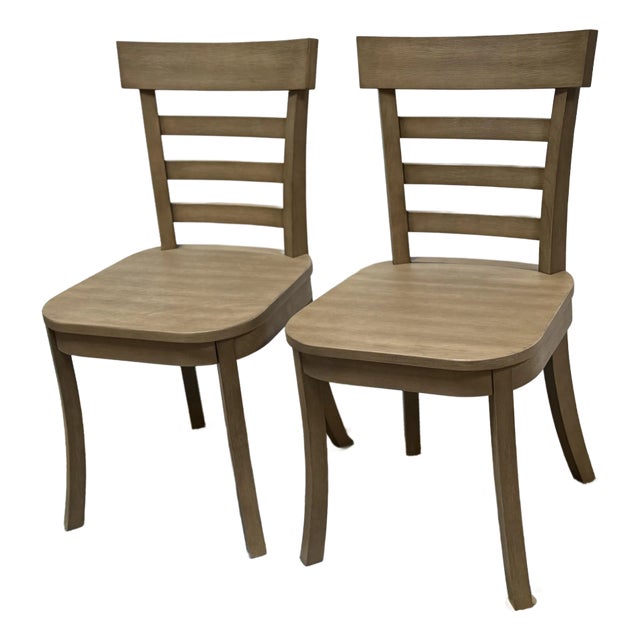 Pottery Barn Liam Dining Chairs, a Pair For Sale