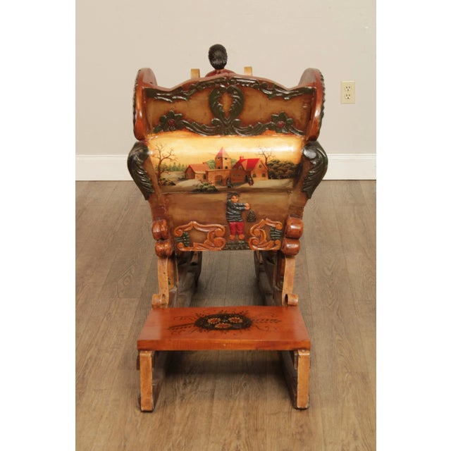 Mid 20th Century German Folk Art Children's or Miniature Sleigh For Sale In Philadelphia - Image 6 of 13