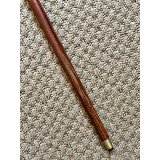 20th Century Brass Snake Head Wood Cane/Walking Stick For Sale - Image 9 of 10