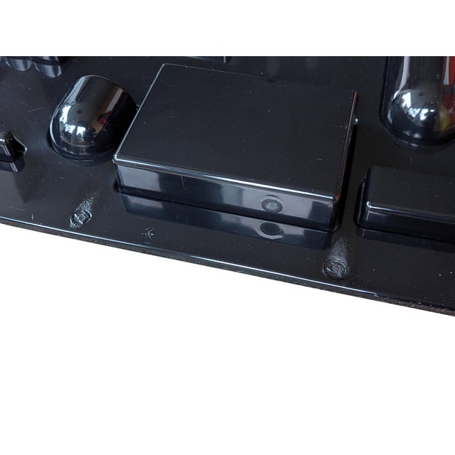 Black Plastic & Metal 1970s Container Panel Utensilo by D. Maurer Becker for Design M, Early Production For Sale - Image 12 of 17