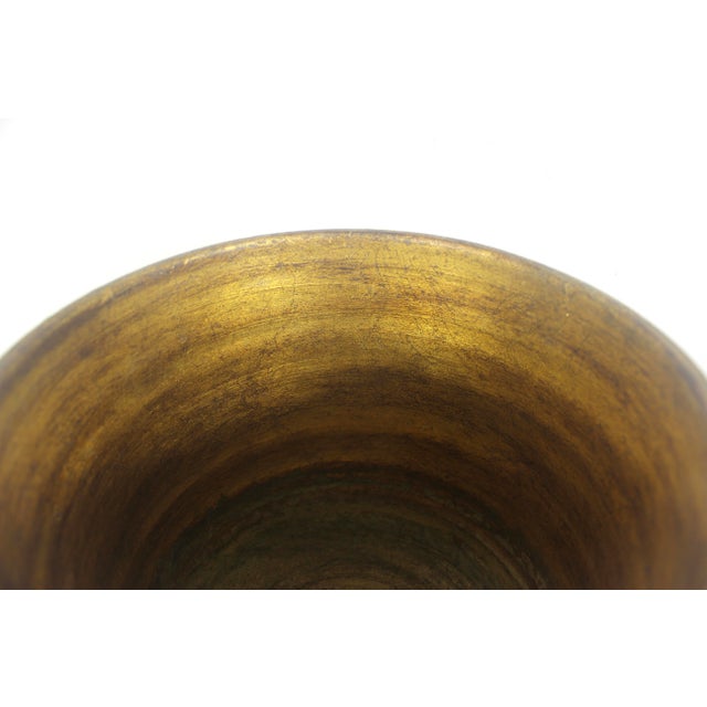 Vintage Italian Florentine Gilded Terracotta Planter Cachepot For Sale - Image 6 of 12