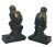 Mid 20th Century Cast Metal With Bronze Tone Bookends With Thinking Boy Sitting on Stack of Books Design - a Pair For Sale - Image 4 of 12