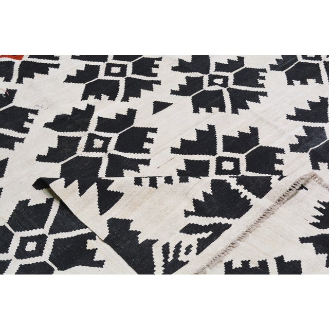 Afghan Modern Kilim Flatweave Wool Rug, For Sale In New York - Image 6 of 6