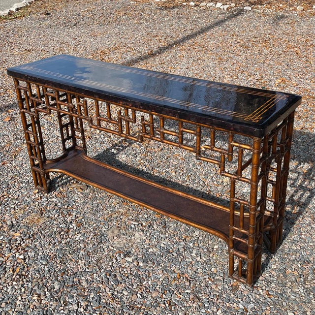 Attributed to Tommy Bahama Home Royal Kahla Console Table For Sale - Image 10 of 12