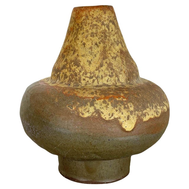 Super Pottery Fat Lava Multi-Color 816-1 Vase attributed to Ruscha, 1970s For Sale