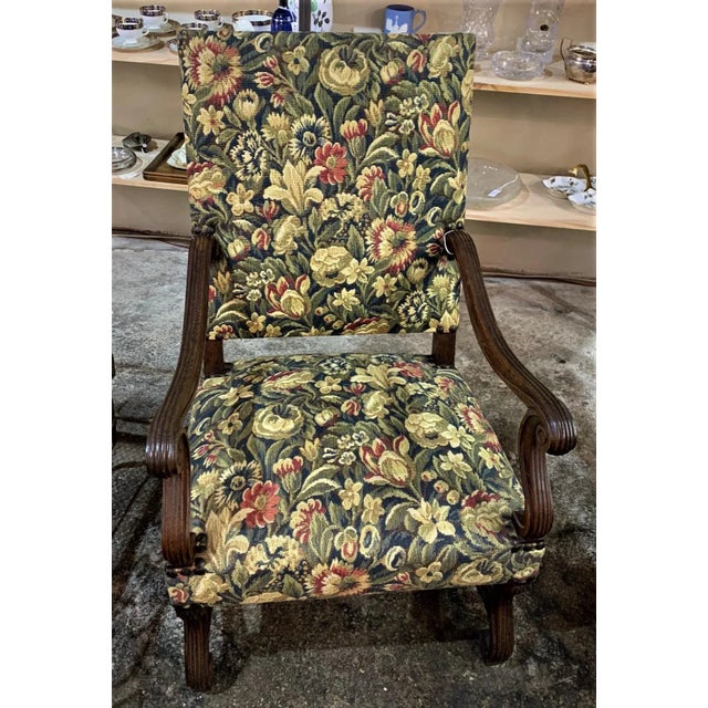 Louis XIII Armchair in Oak For Sale - Image 4 of 4