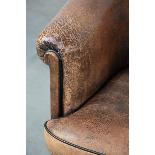 Vintage Club Chairs in Sheepskin Leather, Set of 2 For Sale - Image 13 of 14