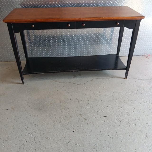 Vintage Thomasville Mid Century Modern Solid Wood Console. Ideal behind a sofa or in your entrance way. 57" w x 20.75" d x...