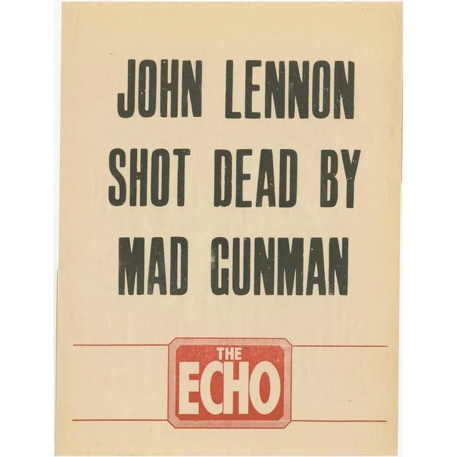 John Lennon Assassination Headline Poster, 1980 For Sale - Image 6 of 6