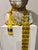 1950s Elegant Vintage Gold & Black Glass Beaded Folk-Art Belt, Sash, Scarf, Necklace 80” Long For Sale - Image 5 of 9