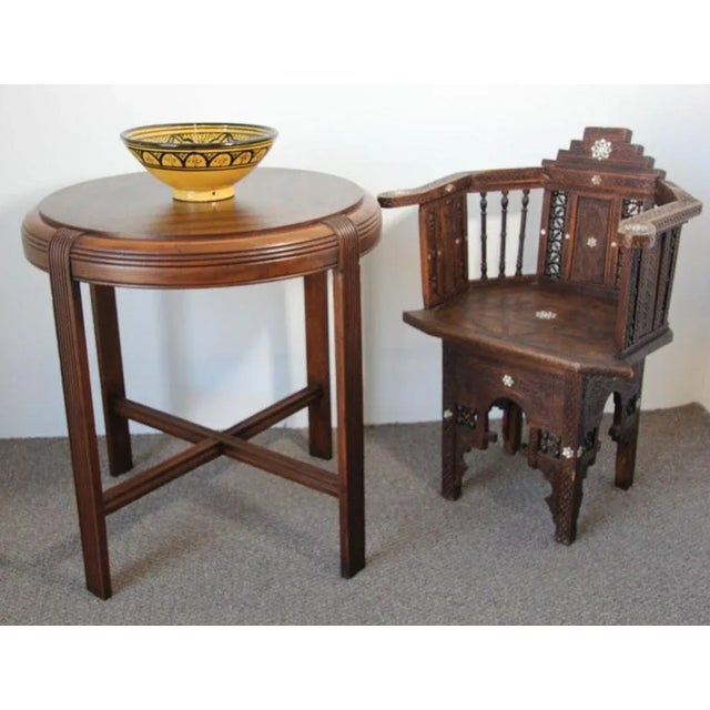 Berber Tribes of Morocco Vintage Moroccan Handcrafted Ceramic Yellow Bowl For Sale - Image 4 of 12