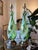 Vintage Italian Murano Green & White Spiral Art Glass Table Lamps – Restored & Rewired - Pair For Sale - Image 9 of 9