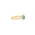 Metal Genuine Two Stone Emerald Toi Et Moi Open Ring in 14k Solid Yellow Gold Size 7 For Sale - Image 7 of 9