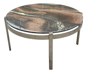 Chrome and Marble Sofa Table from Bendixen, Denmark, 1970s