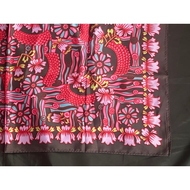 Vintage Scarf 1970s Textile Panel For Sale - Image 4 of 9
