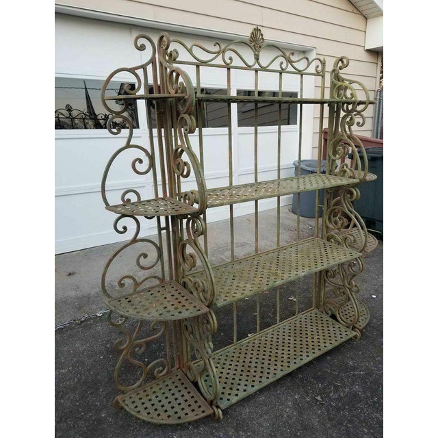 Antique French Wrought Iron Bakers Rack Etagere Chairish