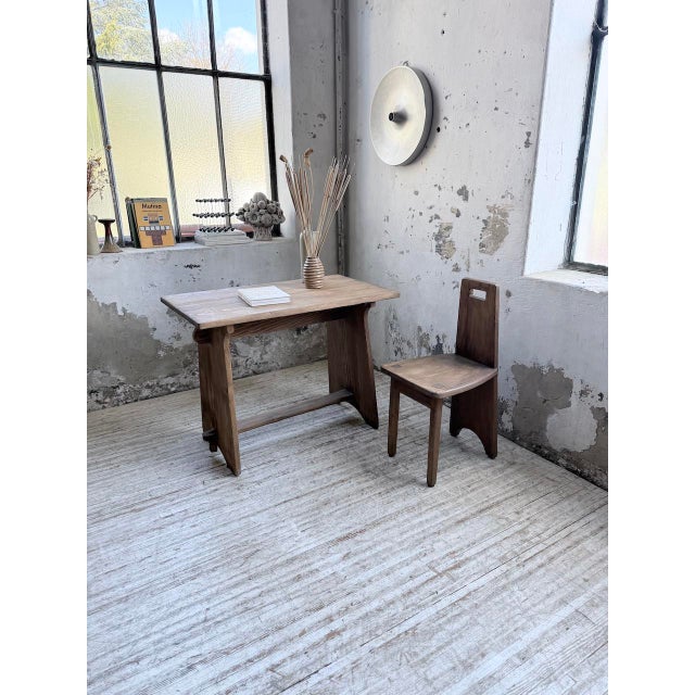 Brutalist Office Chair and Desk, 1950s, Set of 2 For Sale - Image 3 of 18