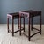 Asian Rosewood Nesting Tables With Carved Bamboo Bird and Flower Fretwork For Sale - Image 9 of 18