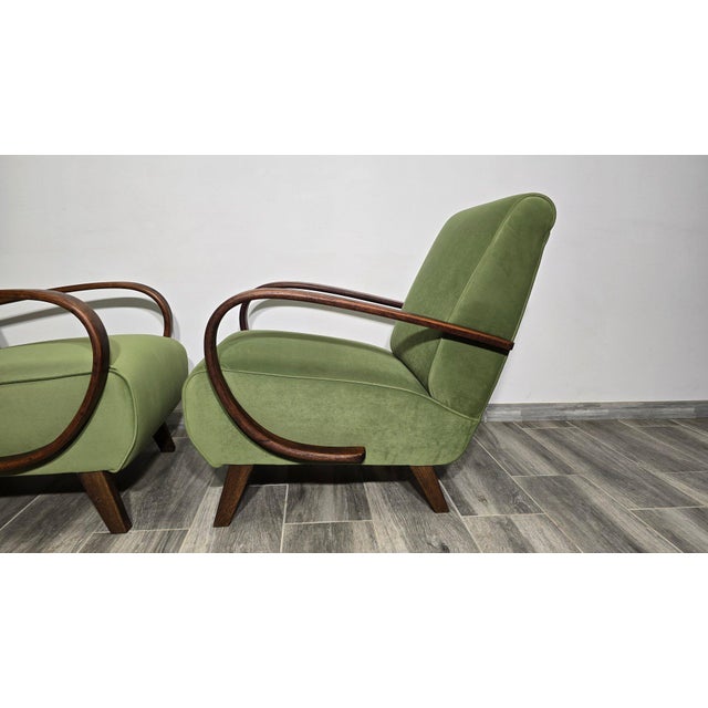 Set of Lounge Chairs by Jindrich Halabala, 1940s For Sale - Image 10 of 14