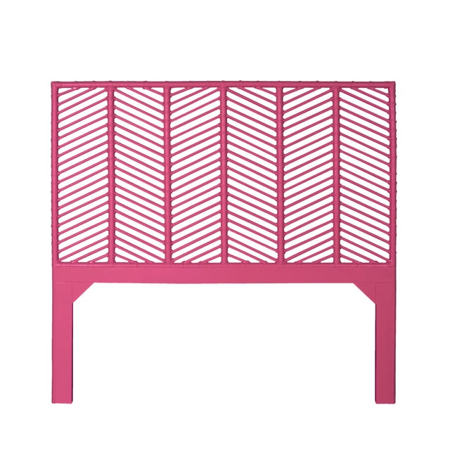 Not Yet Made - Made To Order Liam Platform Bed Queen - Pink For Sale - Image 5 of 12