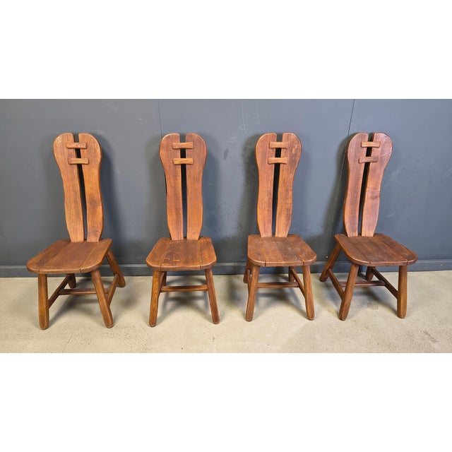 Vintage Dining Chairs from Depuydt, Belgium, 1960s, Set of 4 For Sale - Image 13 of 14