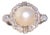 The 114th Avenue: Antique Natural Pearl and Diamond Ring in Platinum For Sale