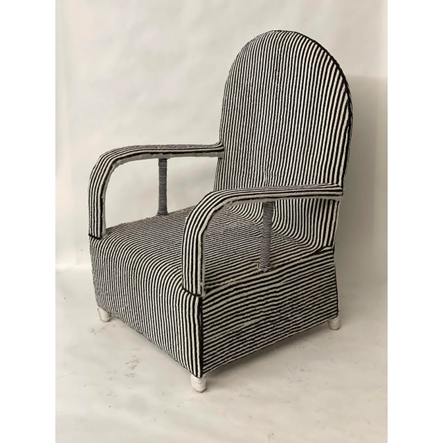 Handmade African Beaded Chair in Stripes For Sale - Image 4 of 5