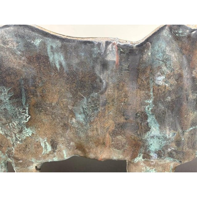19th Century American Copper Bull Weathervane, Hand-Crafted Folk Art For Sale - Image 9 of 12