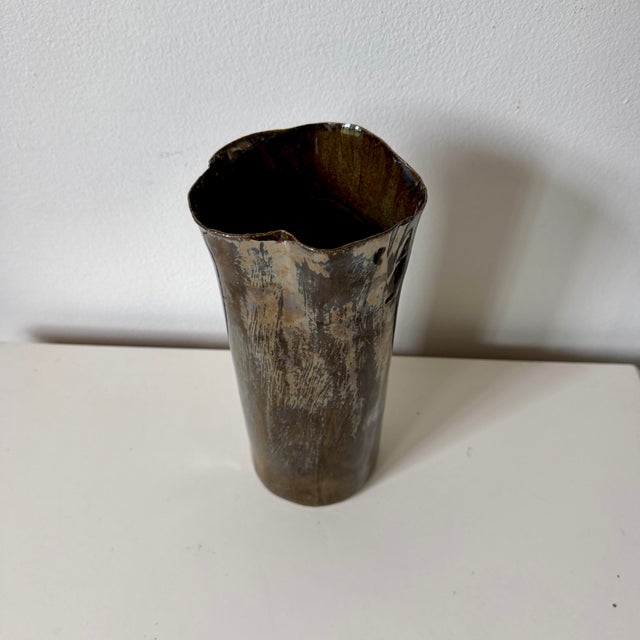 Nathalee Paolinelli Studio Pottery Porcelain Vase With Glossy Glaze, Canada For Sale - Image 9 of 12
