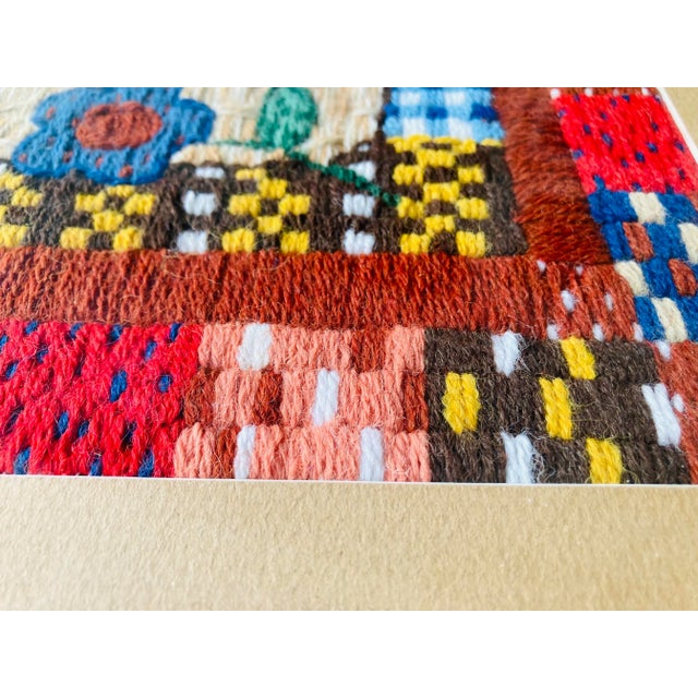 Farmhouse Vintage Farm House Style Handmade Costume Framed Needlepoint Wall Art For Sale - Image 3 of 6