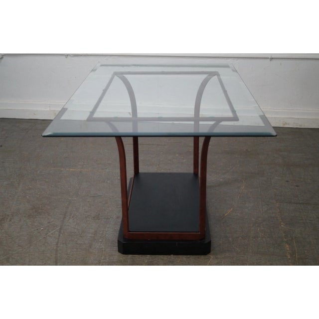 Mid-Century Modern Design Institute of America Iron Base Glass Top Dining Table For Sale - Image 3 of 10