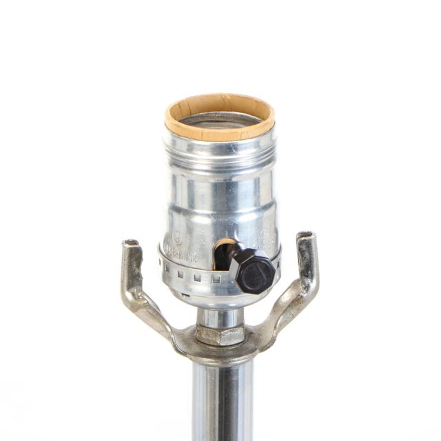 Modern 1970's Kovacs Stacked Chrome Ball Lamp W/ Original Shade For Sale - Image 3 of 8