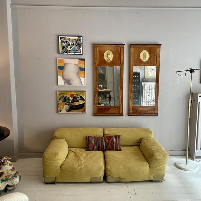 Biedermeier Mirrors in Cherry, 1820, Set of 2 For Sale - Image 4 of 14