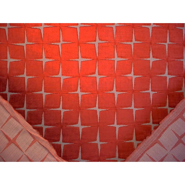 31/2y Zoffany Harlequin Issoria Tabasco MId Century Velvet Upholstery