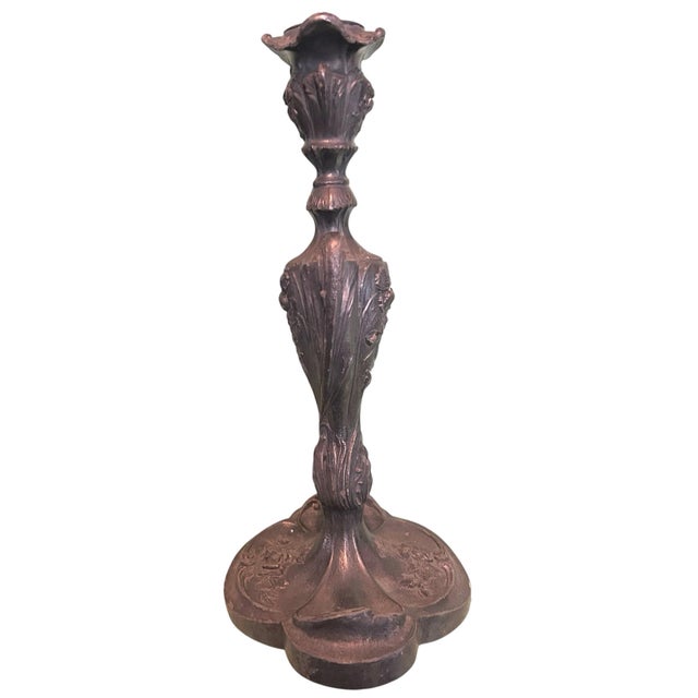 1900 - 1909 Pairpoint Antique 1904 Art Nouveau Candleholder Candlestick Candle Holder 6155 For Sale - Image 5 of 12