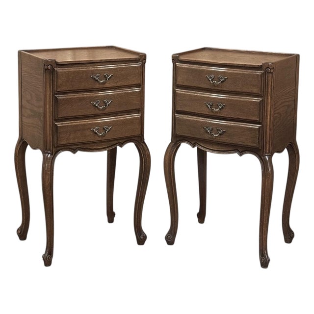 Pair Vintage Country French Nightstands ~ End Tables For Sale