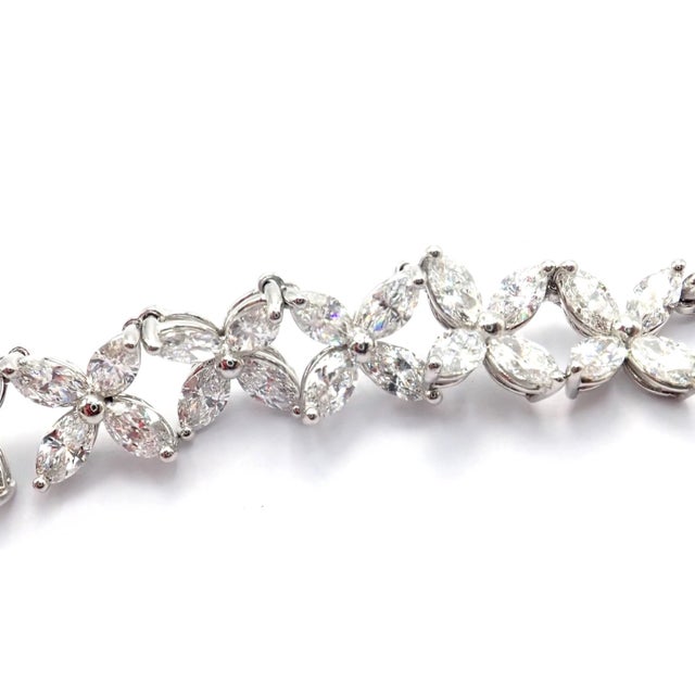 Tiffany & Co. Victoria Platinum Graduated Marque Shape Diamond Necklace For Sale - Image 11 of 16