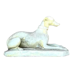 Vintage Regency Cast Cement Greyhound
