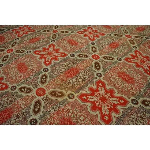 Mid 19th Century American Ingrain Carpet ( 12' 6" x 13' 4" - 381 x 406 cm ) For Sale - Image 4 of 8