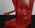 Wingback Chair in Patinated Red Leather by Frits Henningsen, 1940s For Sale - Image 6 of 8