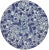 Nicolette Mayer Royal Delft Inspiration White 16" Round Pebble Placemats, Set of 4 For Sale