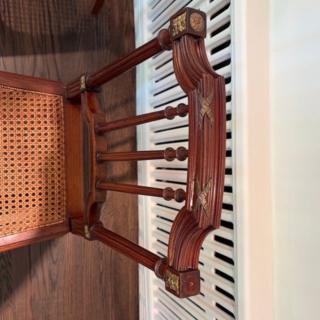 Antique Petite Decorative Cane Chairs For Sale - Image 12 of 12