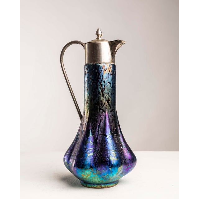 Iridescent Art Glass Jar by Wilhelm Kralik Sohn For Sale - Image 13 of 17