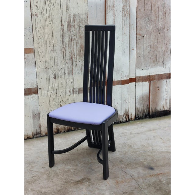 1980s Set of 4 Model L4K 252 High-Back Dining Chairs by Liberty Furniture, Canada, 1980s For Sale - Image 5 of 13
