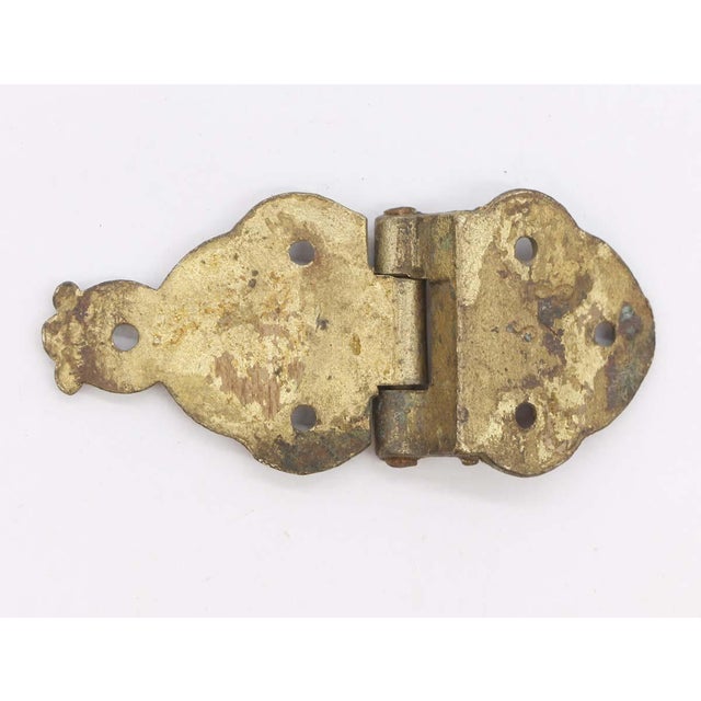 Victorian Vintage 4 In. Victorian Bronze Offset Ice Box Hinge For Sale - Image 3 of 4